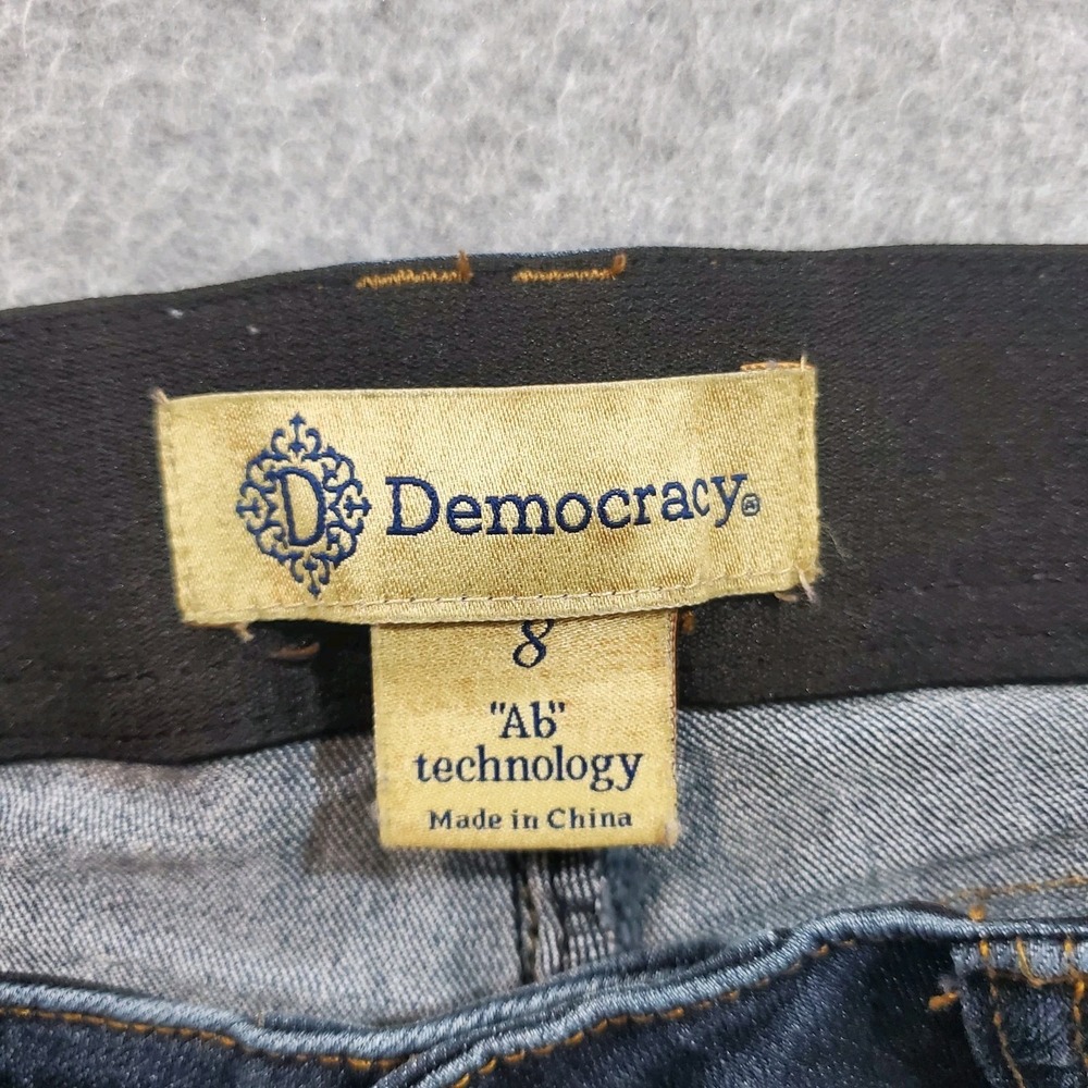 Democracy‎ Jeans Womens 8 Blue Straight Leg Ab Solution Stretch Denim Classic - Picture 7 of 10